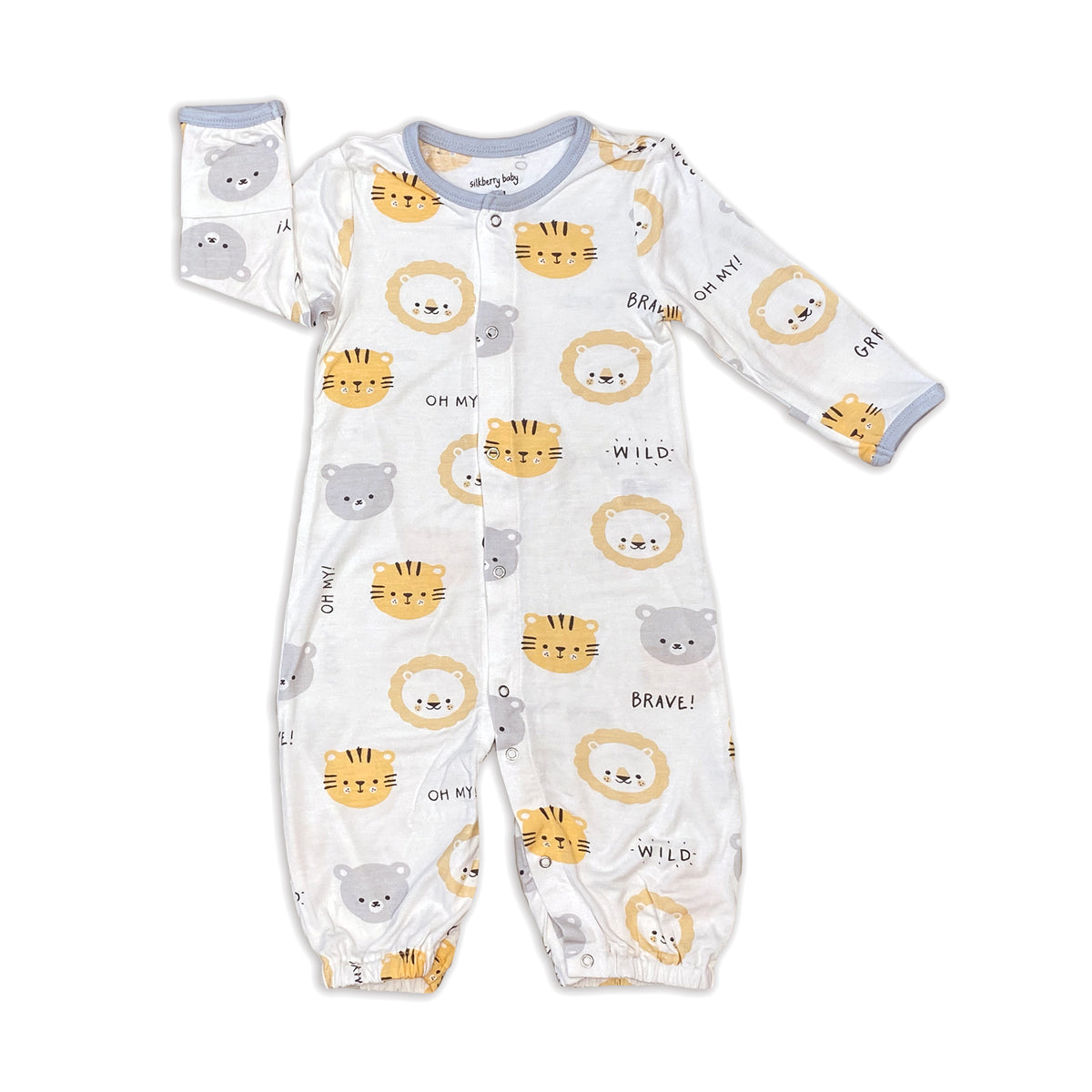bamboo converter gown lion tiger bears print