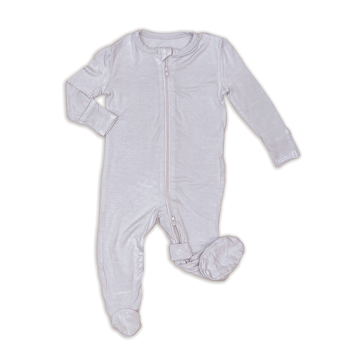 bamboo footies with two way zipper shadow