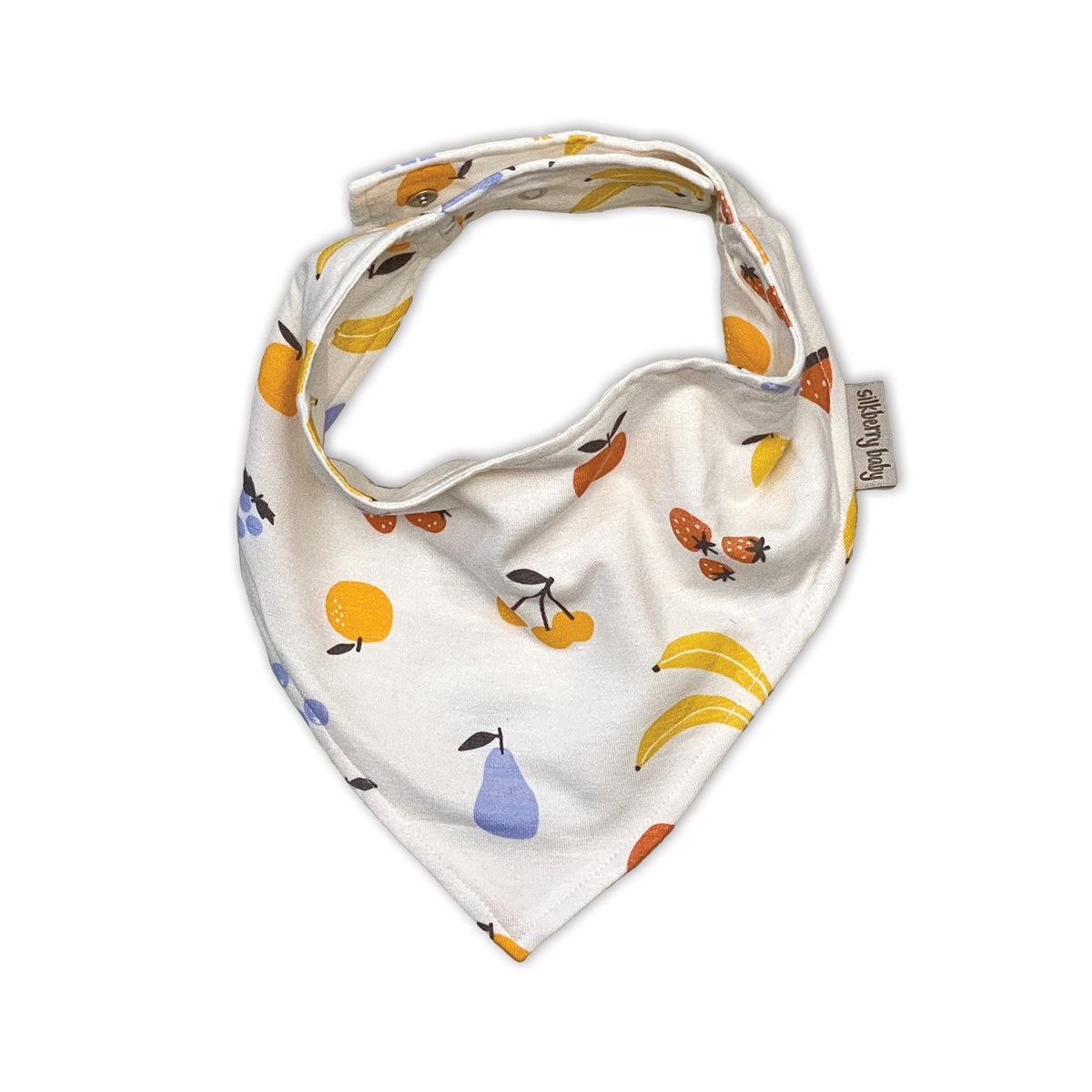 bamboo bandana bib fruit salad print