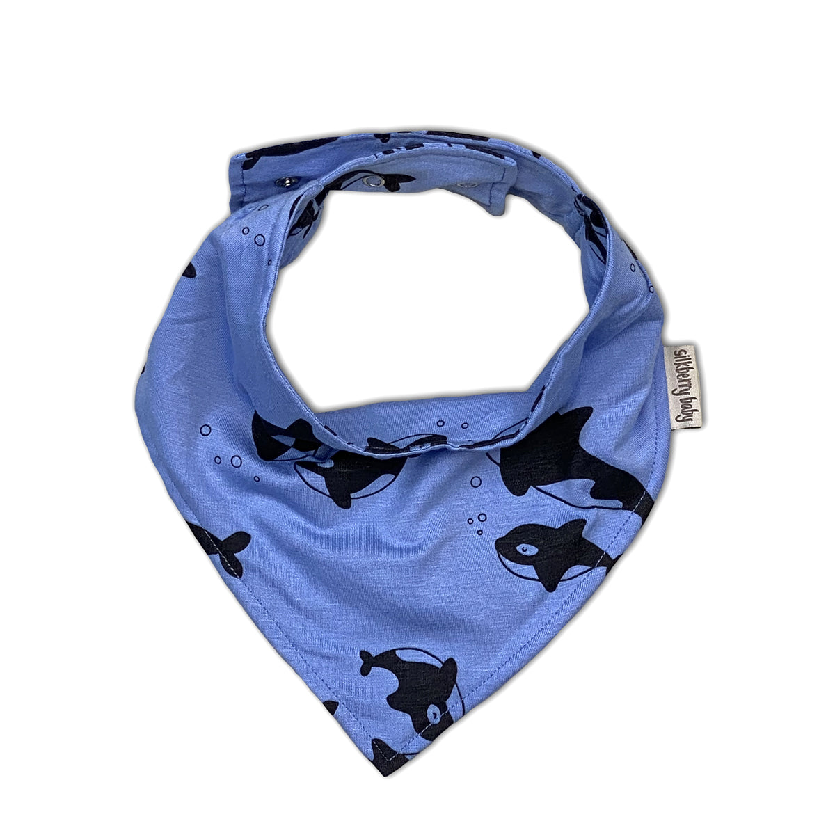 bamboo bandana bib orca print