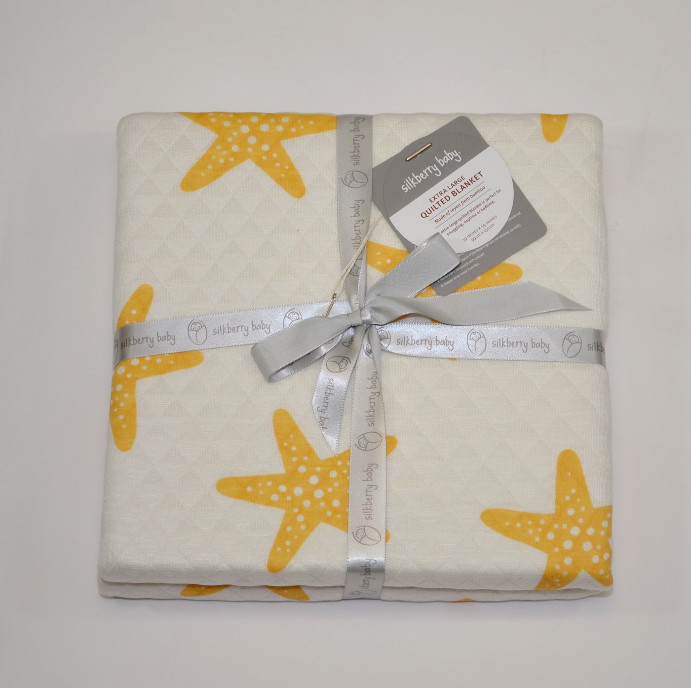 Large Bamboo Quilted Blanket (Starfish Print)