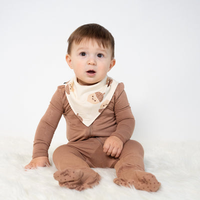 Bamboo Footies with Two Way Zipper (Beaver Fur)