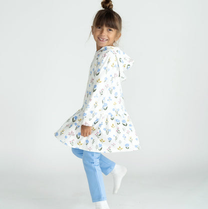 Bamboo Fleece Hooded Dress (Wildflower Print)