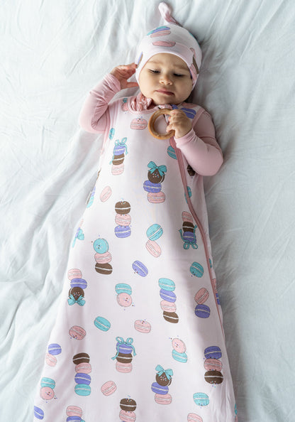 bamboo sleep sack 1 tog macaron party print