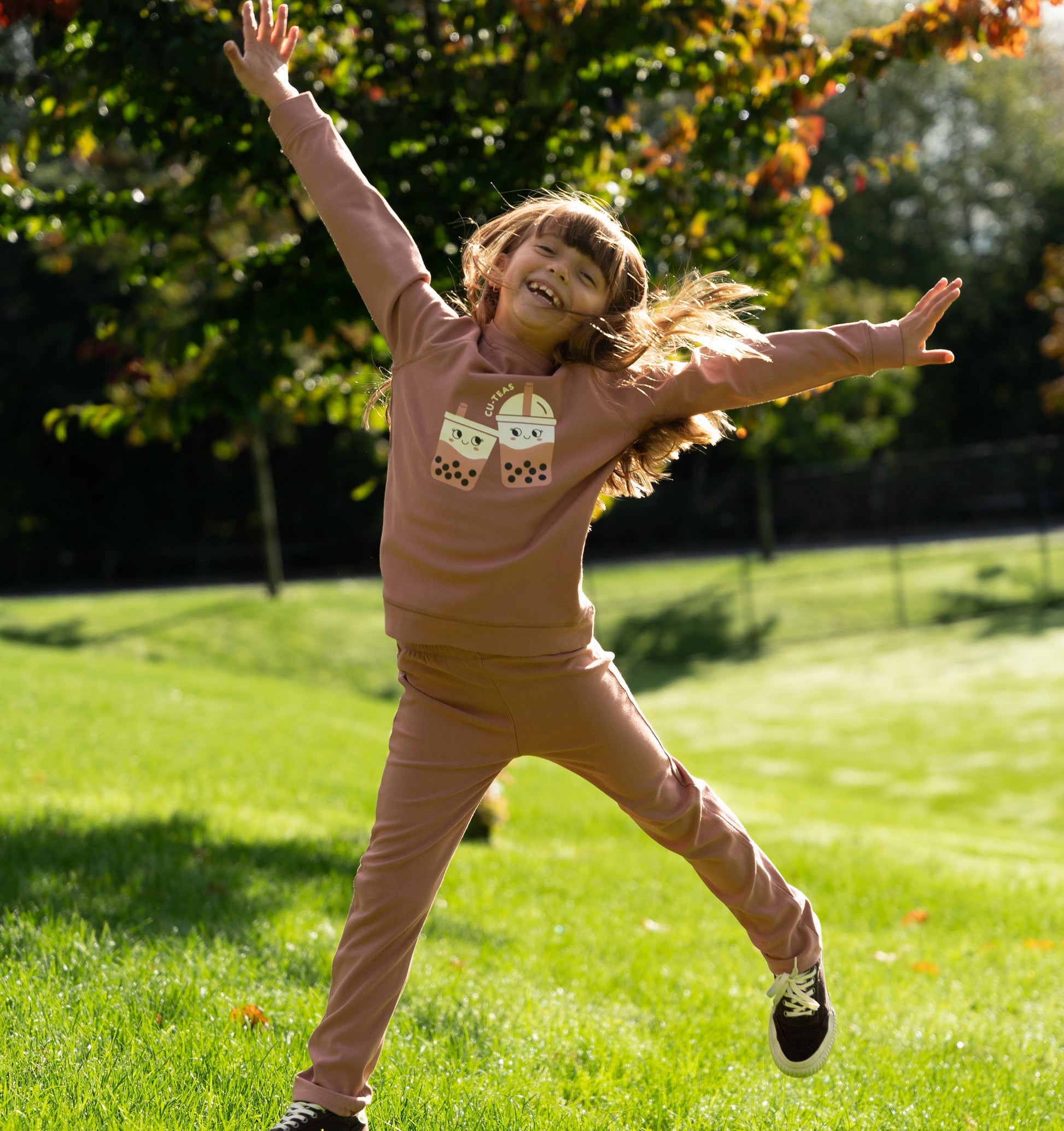 bamboo fleece sweatshirt chocolate