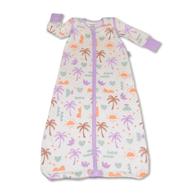 bamboo sleep sack with detachable sleeves boho surf print