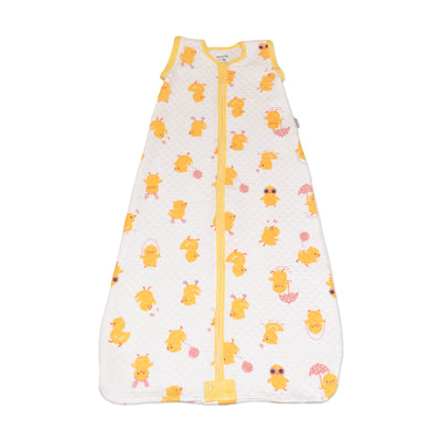 bamboo sleep sack with detachable sleeves little chick print