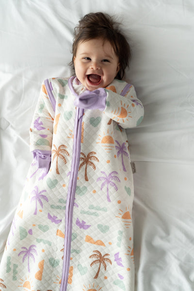 bamboo sleep sack with detachable sleeves boho surf print