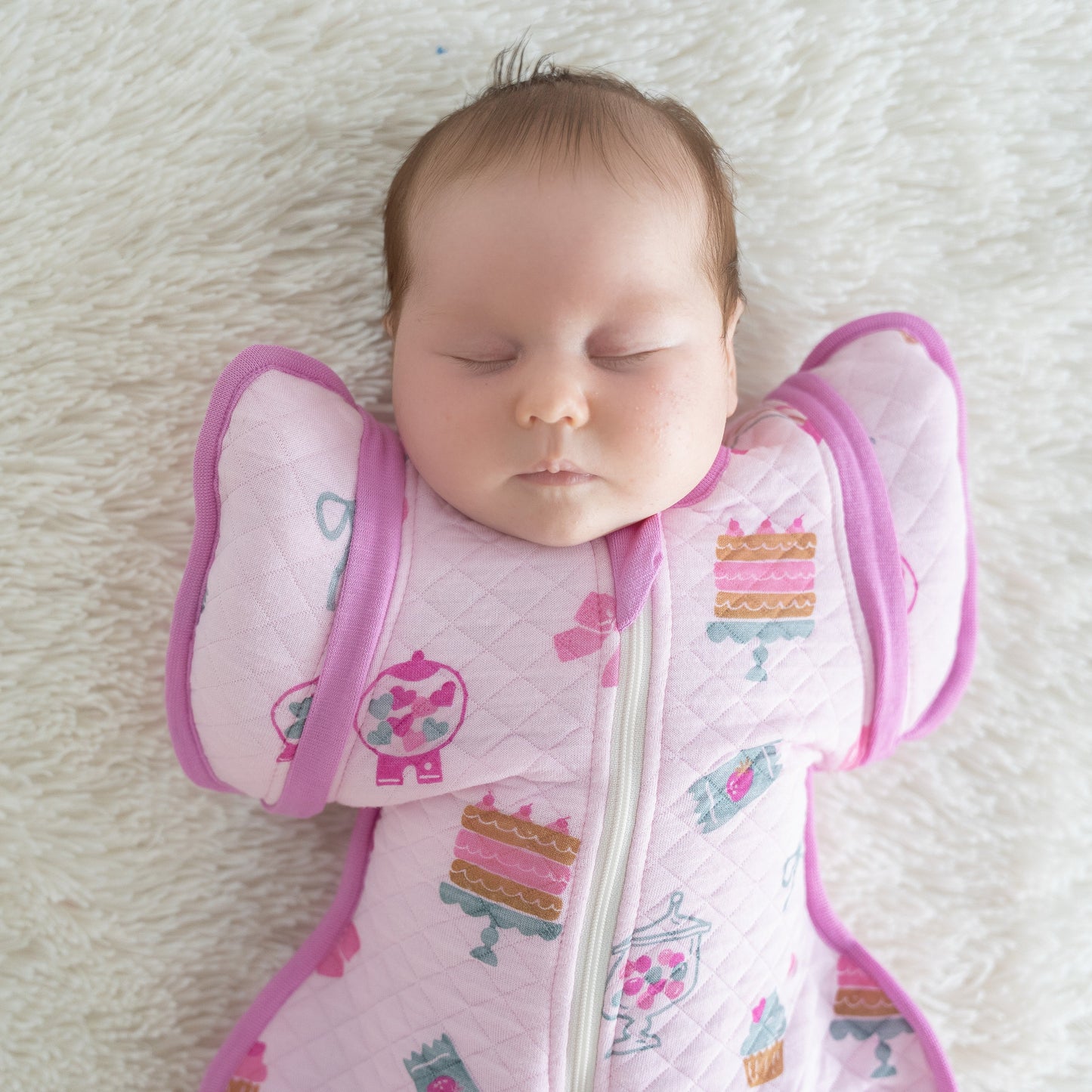 Bamboo Newborn Cocoon Sack 1 TOG (Sweet Shop Print)