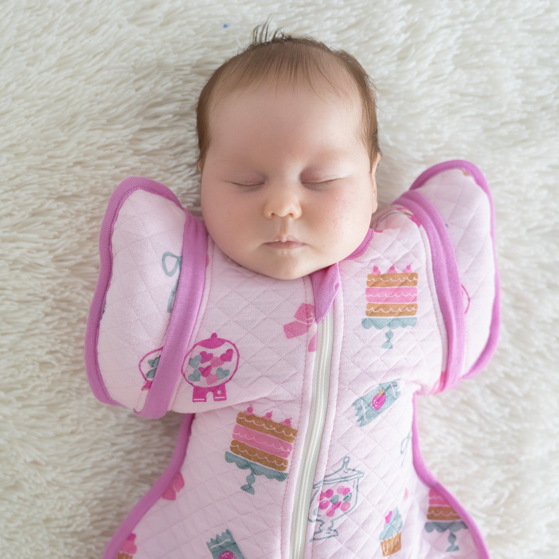 Bamboo Newborn Cocoon Sack 1 TOG (Sweet Shop Print)