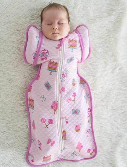 Bamboo Newborn Cocoon Sack 1 TOG (Sweet Shop Print)