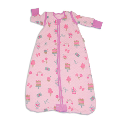 Bamboo Classic Sleeping Sack w/Detachable Sleeves 1 TOG(Sweet Shop Print)