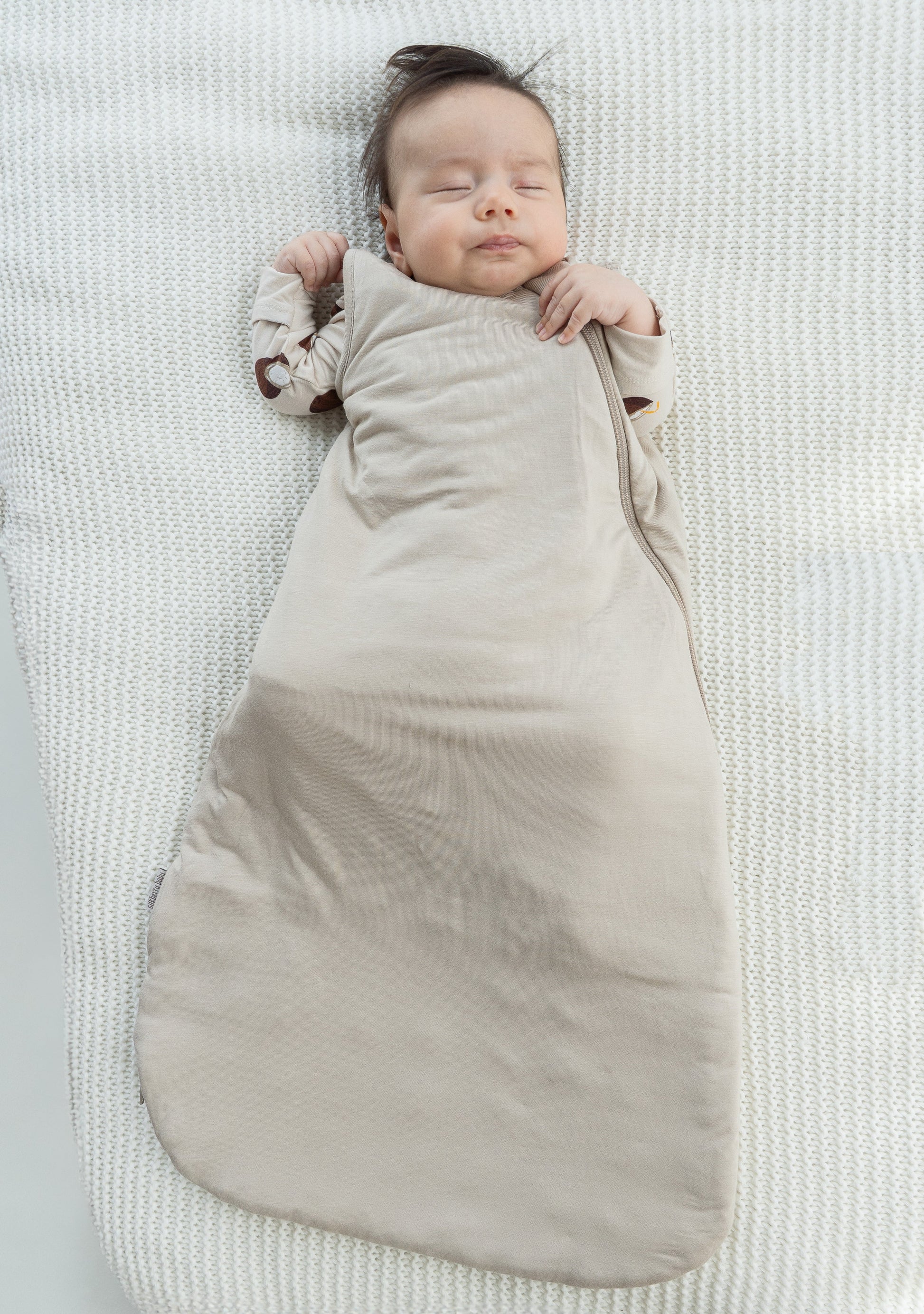 bamboo sleep sack 0.5 tog almond milk