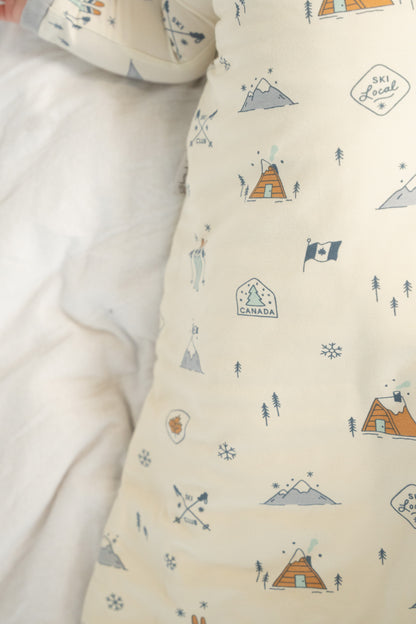 bamboo sleep sack 2.5 tog ski club print