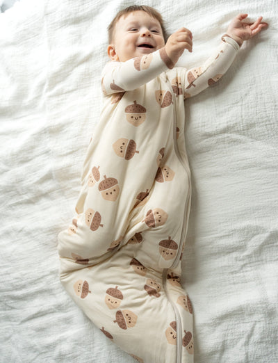 bamboo sleeping sack acorn pals print