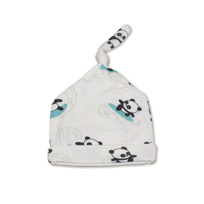 bamboo knot hat surfs up panda print