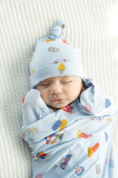 bamboo knot hat funland print