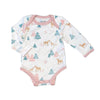 Bamboo Long Sleeve Onesie (Deer Forest Print)