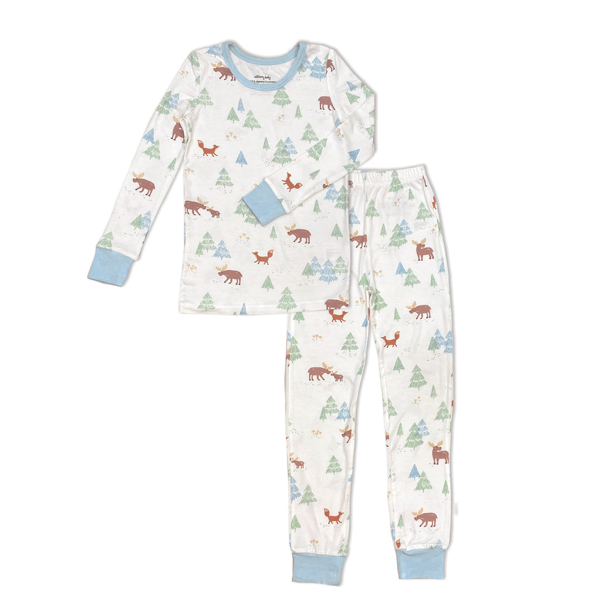 Bamboo Long Sleeve Pajama Set (Moose Woods Print)