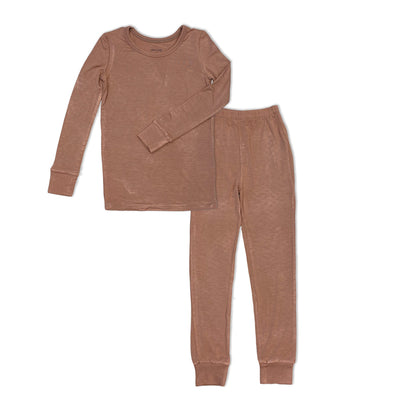 Bamboo Long Sleeve Pajama Set (Beaver Fur)