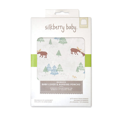 Bamboo Baby Cover & Nursing Poncho (Moose Woods Print)