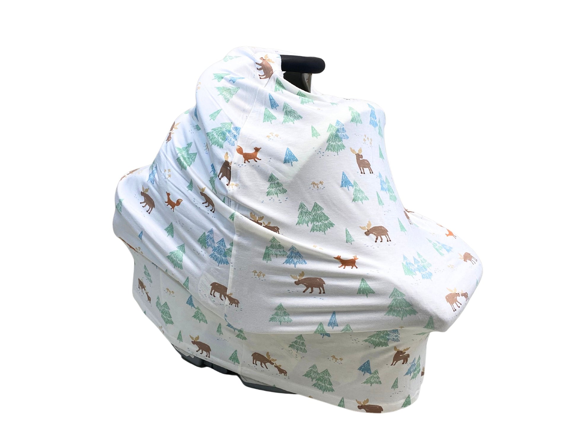 Bamboo Baby Cover & Nursing Poncho (Moose Woods Print)