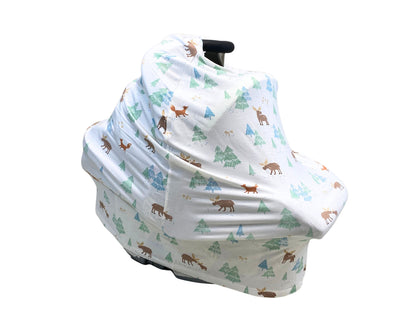 Bamboo Baby Cover & Nursing Poncho (Moose Woods Print)
