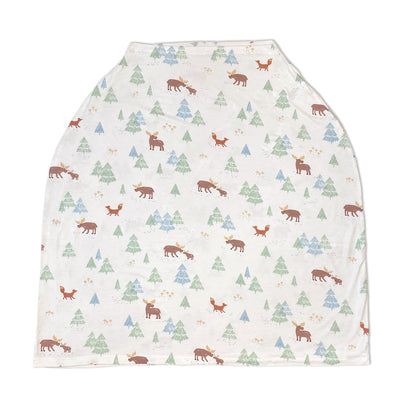 Bamboo Baby Cover & Nursing Poncho (Moose Woods Print)