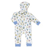 Bamboo Fleece Hooded Romper w/2 Way Zipper (Wildflower Print)