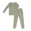 Bamboo Wool Long Sleeve Pajama Set (Lily Pad)