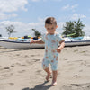 bamboo zippy romper sunny shores print