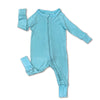 bamboo two way zipper romper aqua