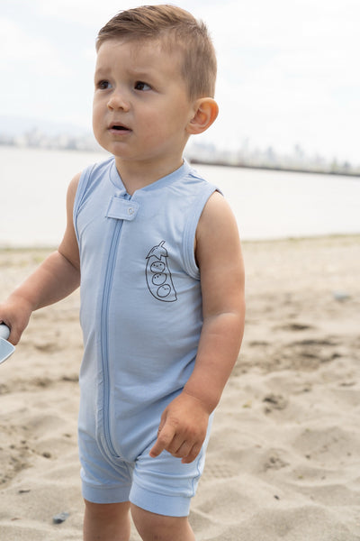 bamboo sleeveless romper skydive