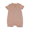 bamboo short sleeve romper with buttons maple sugar