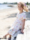 bamboo tiered jersey dress boho surf print