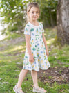 bamboo tiered jersey dress farmers market print