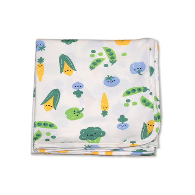 bamboo swaddle blanket farmers market print