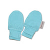 bamboo stay on no scratch mitten aqua