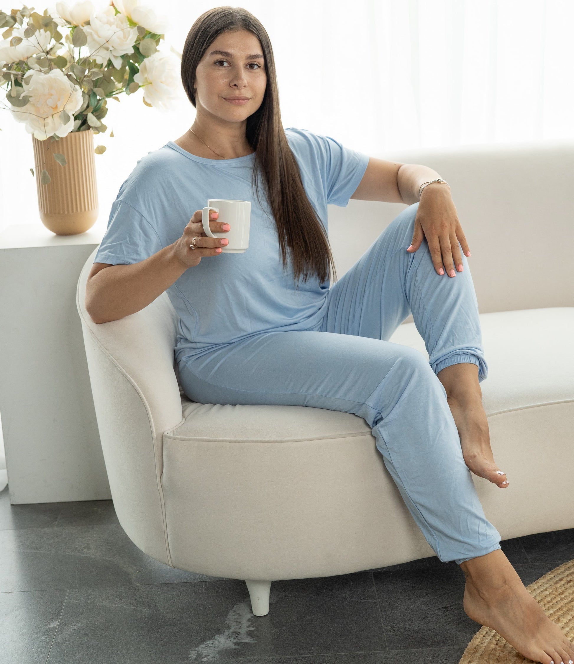 women bamboo loungewear set skydive