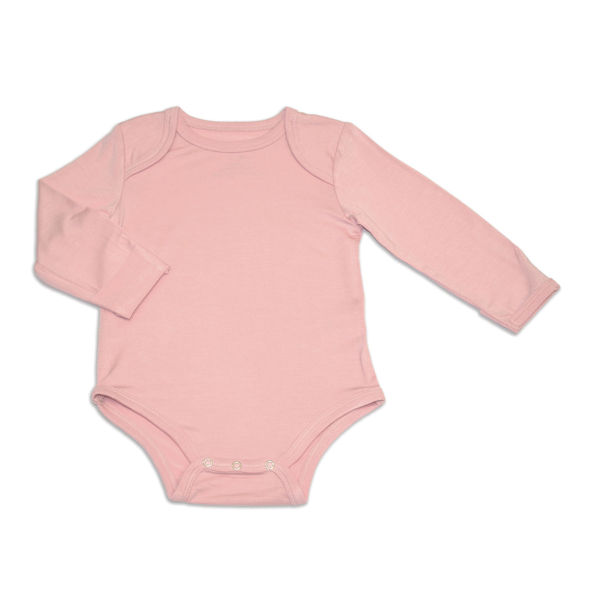 bamboo long sleeve onesie coral blush