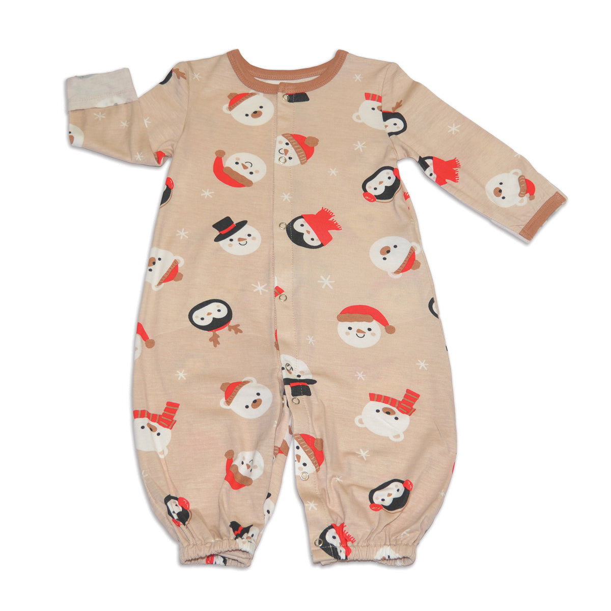 bamboo conveter gown snowy faces print