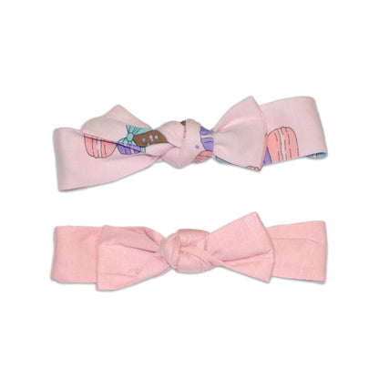 bamboo headband macaron party print & coral blush
