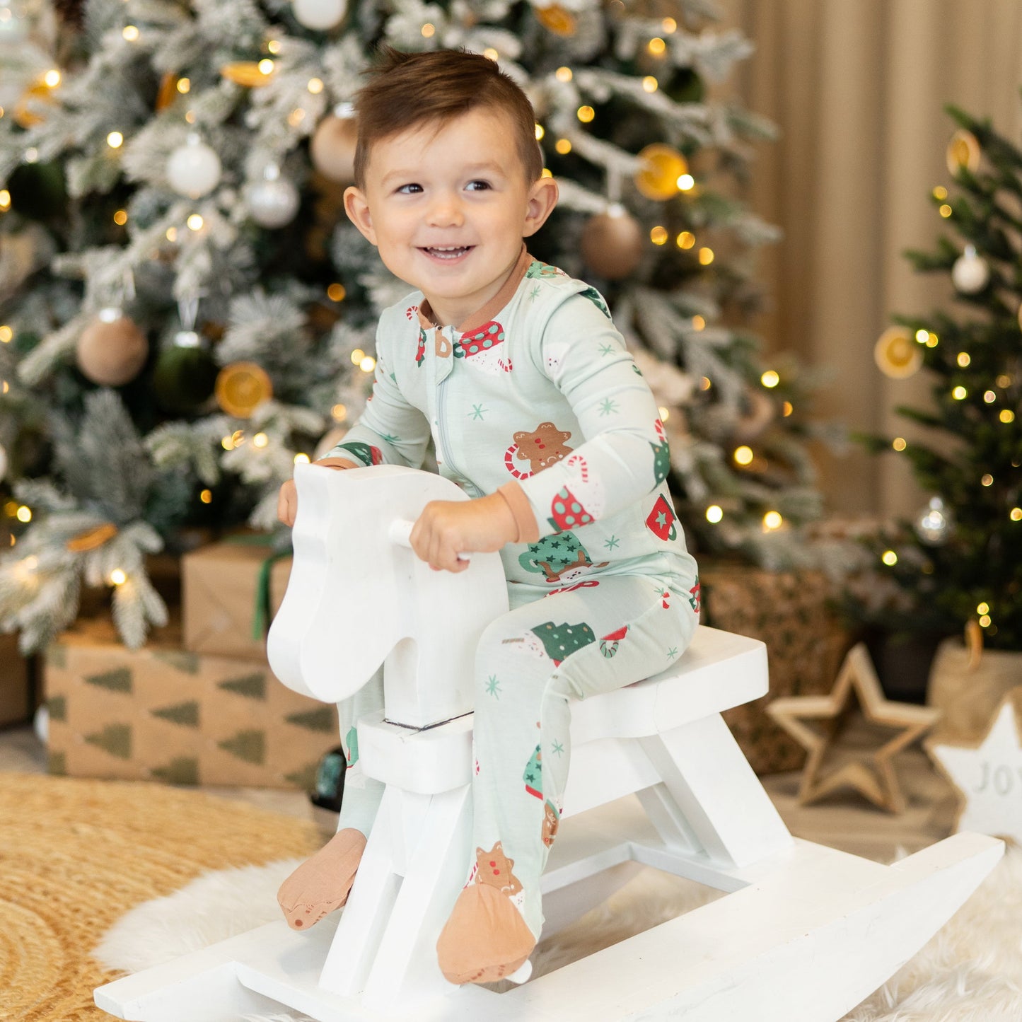 bamboo two way zipper footies and coloring book festive cocoa