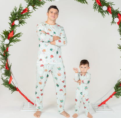 bamboo two way zipper footies and coloring book festive cocoa
