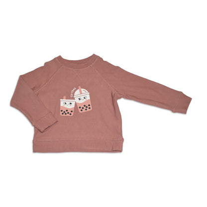 bamboo fleece sweatshirt chocolate