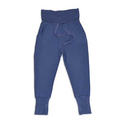 bamboo fleece grow with me sweat pants coastal