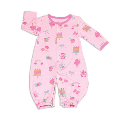 bamboo converter gown sweet shop print