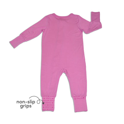 bamboo two way zipper romper crocus