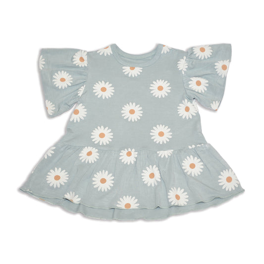 bamboo bell sleeve top daisy print