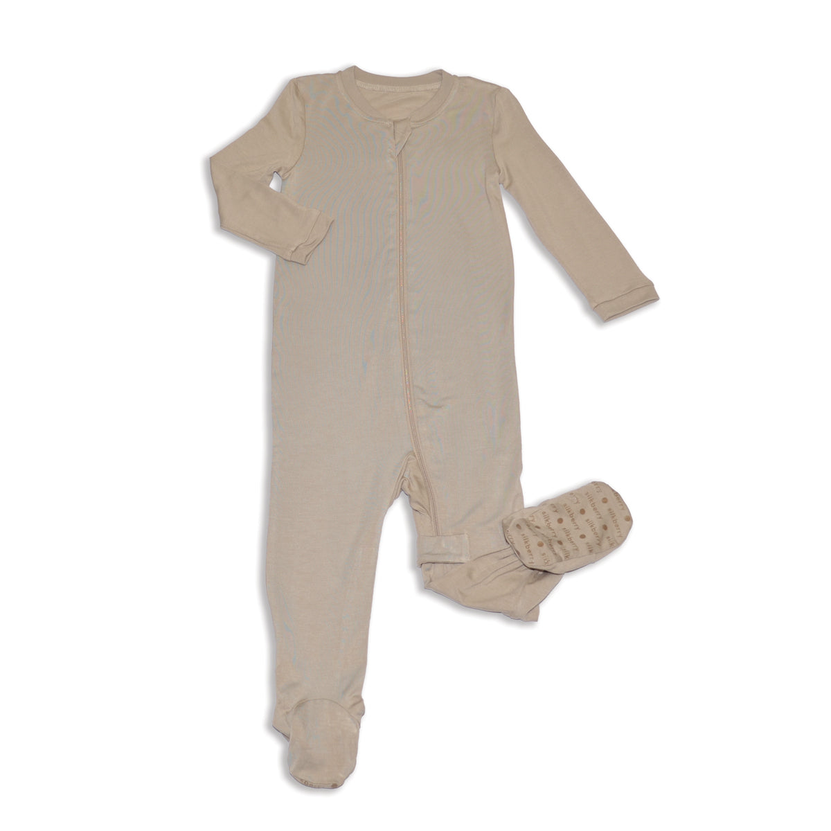 bamboo footies two way zipper owl feather